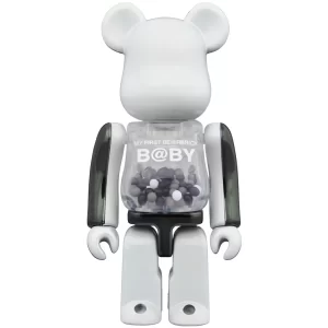 Bearbrick My First Baby 400% Black & White (Chrome Ver) Toy1