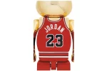 Bearbrick Michael Jordan 1985 Rookie Jersey 1000% Gold Chrome Toy back