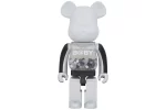Bearbrick My First Baby 1000%Black & White Chrome Ver. Toy