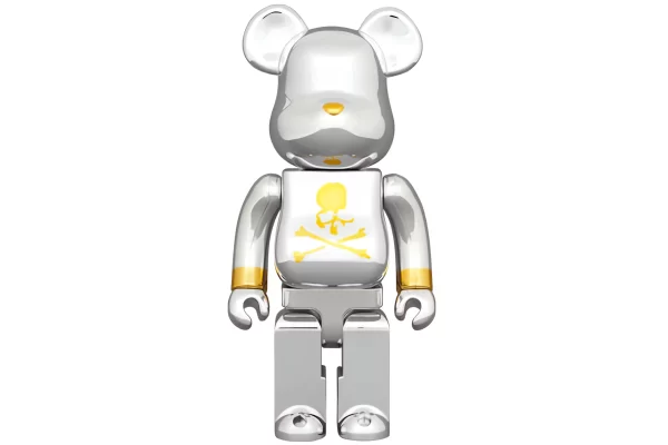 Bearbrick x Mastermind Japan 1000% Silver Toy